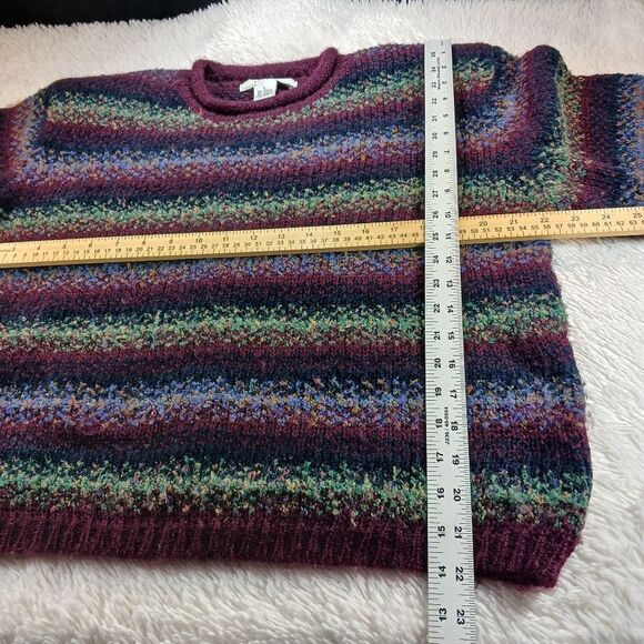 VNTG Lise J. Mohair Wool Mix Long Sleeve Pullover Sweater Women's L. Multicolor - Picture 8 of 10